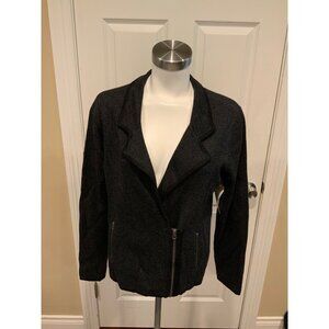 Tahari Gary & Black Herringbone Blazer, W/ Notch Collar, Size Large
